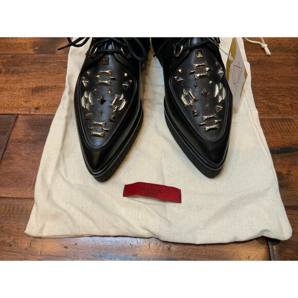 Valentino Black Leather Rockstub Platform Loafers NEW $995, Size 38 (EU) 8 (US) - Picture 10 of 10
